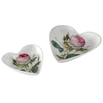 Preview: Herz Porzellanschale 13cm Redoute Rose Roy Kirkham